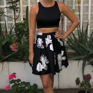 Two piece black and white juniors